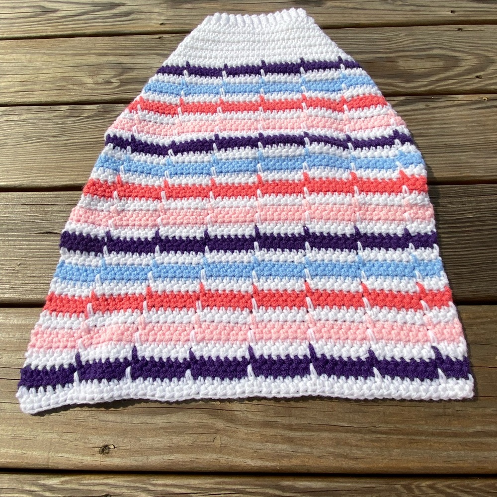Colorful handmade extra large dog sweater